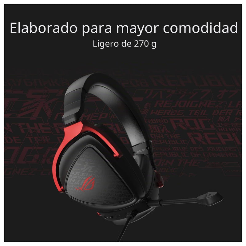 ASUS ROG Delta S Core - Auriculares Gaming con Sonido Envolvente 7.1 y Micrófono Certificado Discord, Para PC, Switch, PS4, PS5