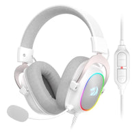 Redragon H510 Zeus-X RGB Auriculares gaming Blanco con sonido 7.1, controladores de audio en almohadillas de espuma viscoelástica
