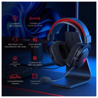 Redragon H510 PRO, auriculares gaming RGB 3 modos, sonido envolvente 7.1, controladores de audio de alta calidad, micrófono cancelación de ruido