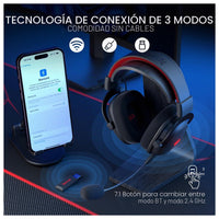 Redragon H510 PRO, auriculares gaming RGB 3 modos, sonido envolvente 7.1, controladores de audio de alta calidad, micrófono cancelación de ruido