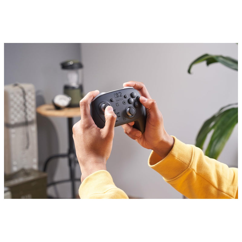 Controlador Pro para Nintendo Switch 2 con función de rumble, movimientos y amiibo, diseño ergonómico y botones personalizables