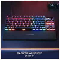 SteelSeries Apex Pro TKL Gen 3 con interruptores Omnipoint, actuación ajustable, rapid trigger, presets para juegos y modo de protección