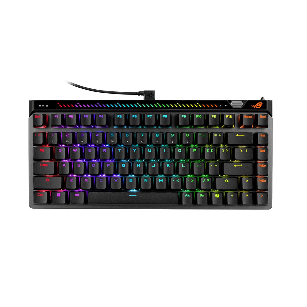 ASUS ROG Falchion Ace 75 HE Teclado para juegos con efecto analógico, interruptor magnético HFX V2 y sondeo de alta frecuencia