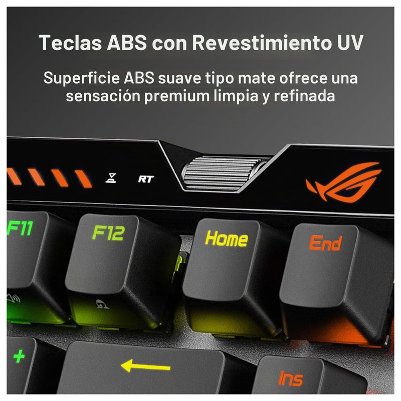 ASUS ROG Falchion Ace 75 HE Teclado para juegos con efecto analógico, interruptor magnético HFX V2 y sondeo de alta frecuencia