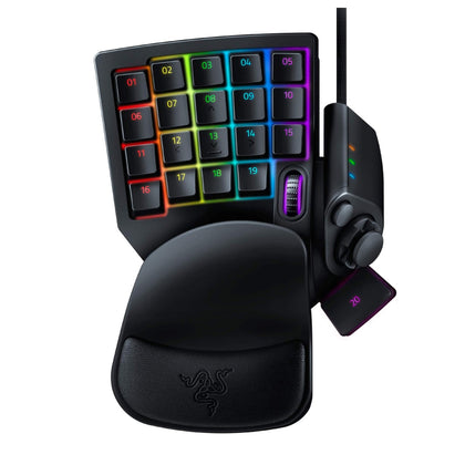 Teclado Razer Tartarus V2 de una mano con interruptores mecha-membrana, 32 teclas programables e iluminación Chroma RGB