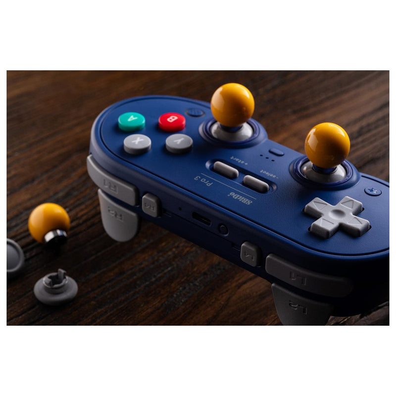 8BitDo Pro 3 Bluetooth Controller Multiplataforma con Joysticks TMR y Botones Intercambiables