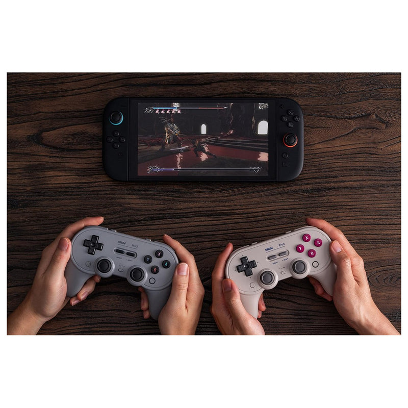 8BitDo Pro 3 Bluetooth Controller Multiplataforma con Joysticks TMR y Botones Intercambiables