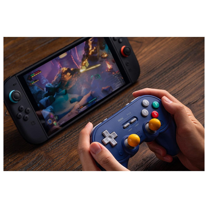 8BitDo Pro 3 Bluetooth Controller Multiplataforma con Joysticks TMR y Botones Intercambiables