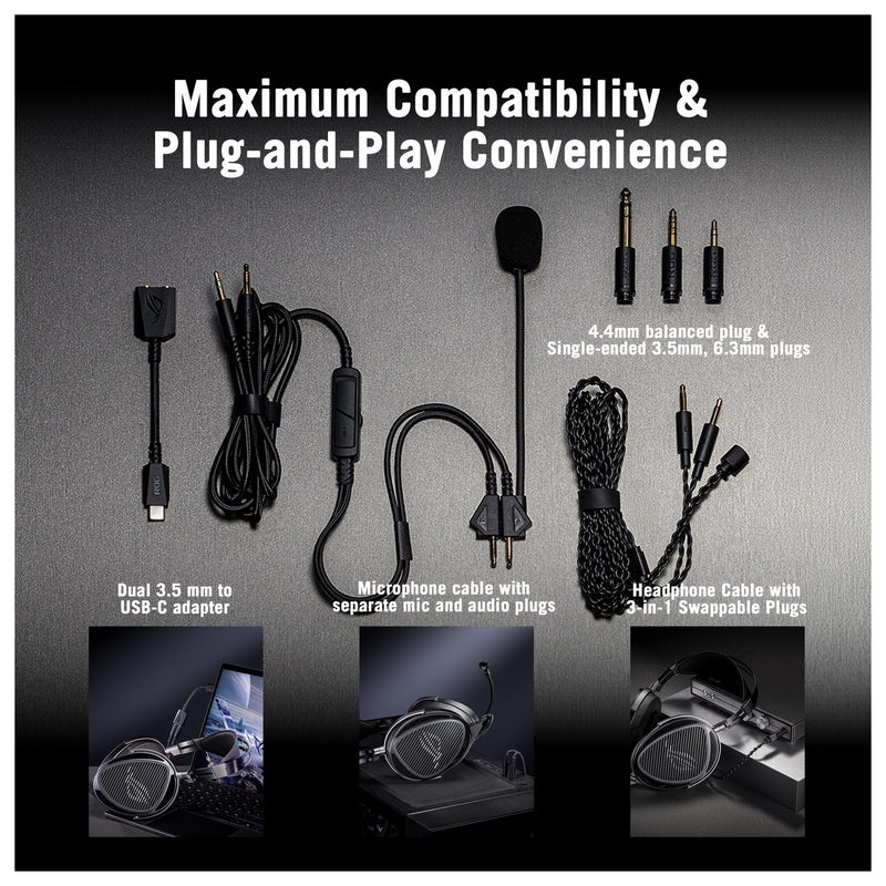 ASUS ROG Kithara Auriculares Gaming Audiófilos con Micrófono y Controladores Magnéticos
