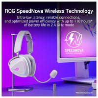 ASUS ROG Delta II Wireless Gaming Headset con batería 110 horas, micrófono desmontable y drivers recubiertos de titanio