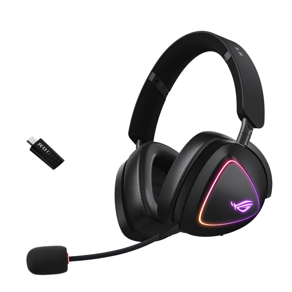 ASUS ROG Delta II Wireless Gaming Headset Mic Tri-Mode Connectivity for PC PS5 PS4 Xbox Switch Mobile