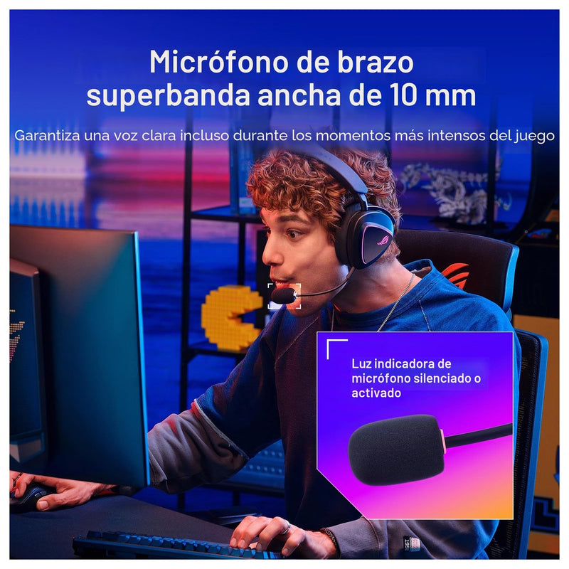 ASUS ROG Delta II Wireless Gaming Headset Mic Tri-Mode Connectivity for PC PS5 PS4 Xbox Switch Mobile