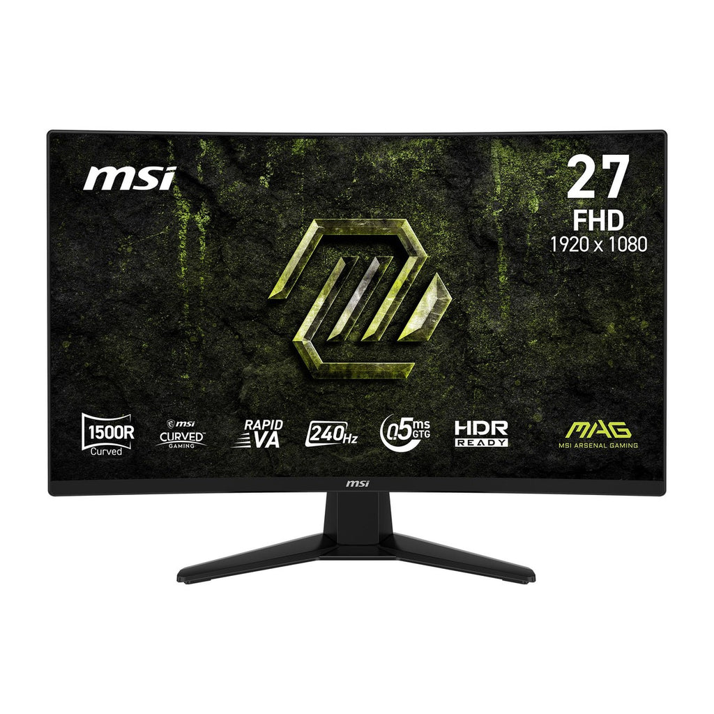 Monitor para juegos MSI MAG 274CF E20 con resolución FHD, 200Hz, 0.5ms, HDR, Adaptive Sync, HDMI y DisplayPort, negro