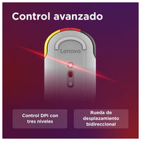 Lenovo Mouse silencioso Bluetooth 350 Fan Edition, ergonómico e inalámbrico, multimodal con batería duradera