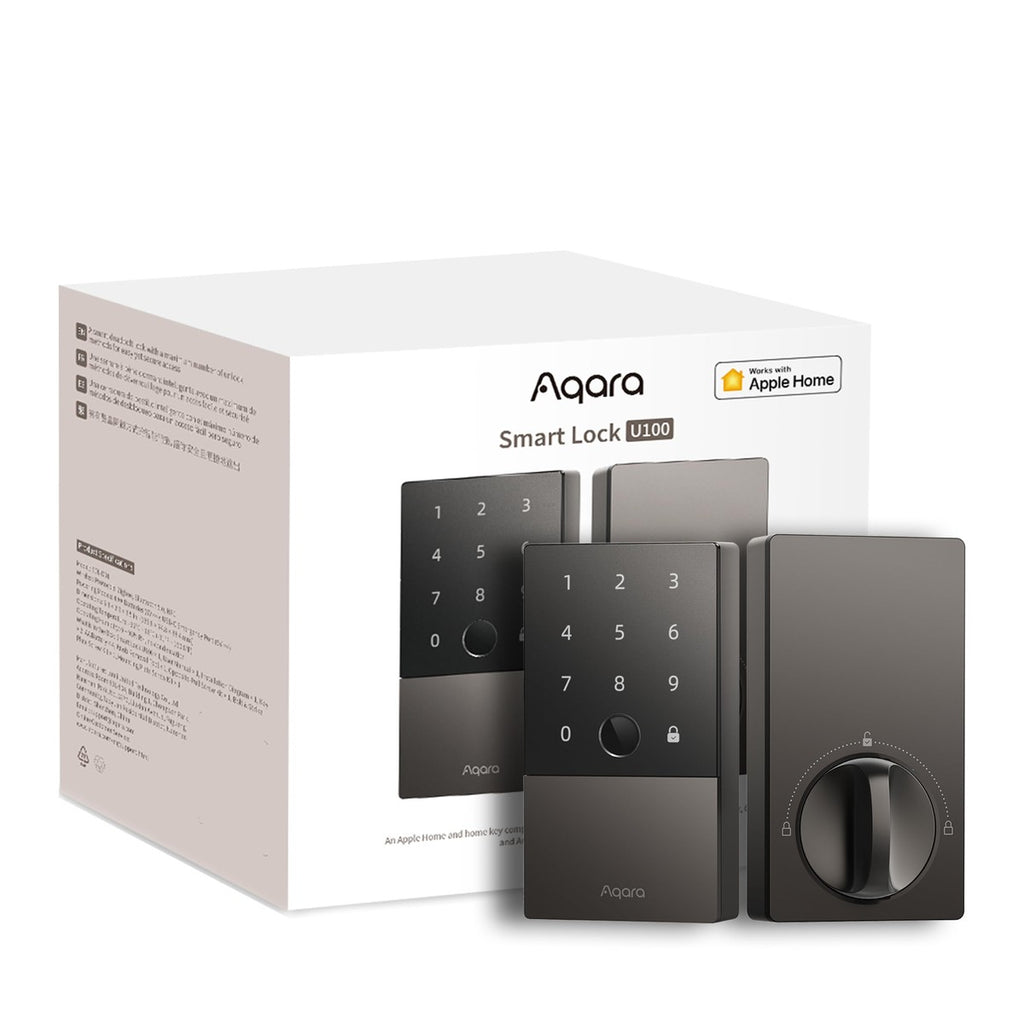 Cerradura inteligente Aqara U100 sin llave, compatible con Apple HomeKit, Alexa, Google e IFTTT, con teclado táctil y Bluetooth