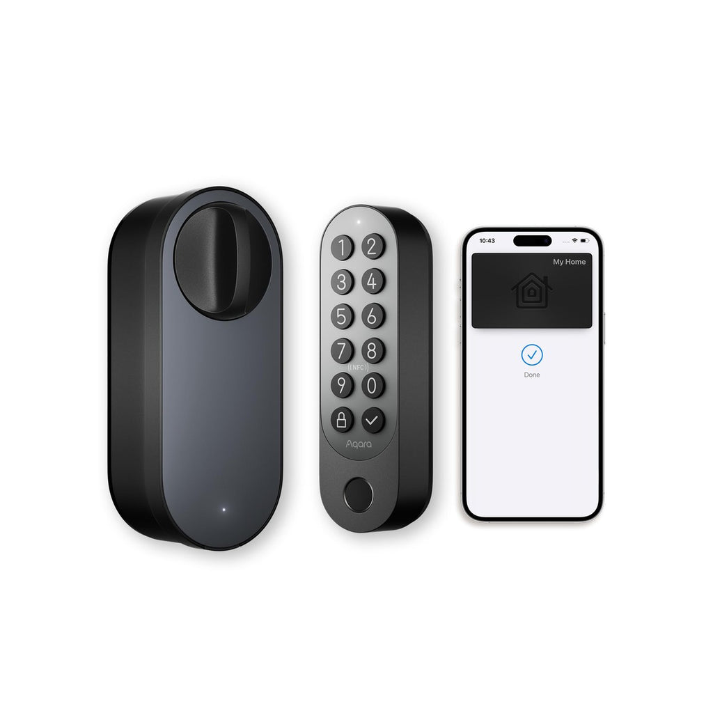 Aqara Smart Lock U200 con teclado, cerradura sin llave por huella digital, compatible Apple Home con batería recargable