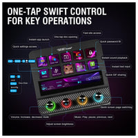 Teclado Macro y Controlador de Deck USB-C con Teclas Programables para Juegos y Streaming, Mezclador de Audio y Más