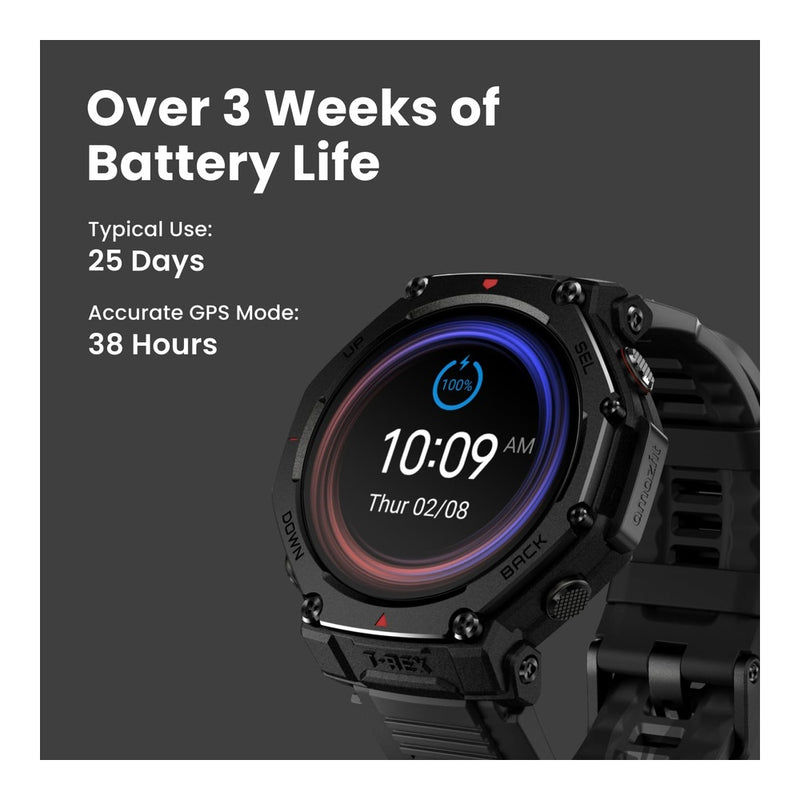 Amazfit T-Rex 3 Pro - Reloj inteligente ultra resistente con pantalla de zafiro, GPS preciso y batería de 25 días