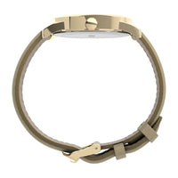 Reloj Timex Easy Reader para mujer con esfera clara, correa de cuero y resistencia al agua hasta 30 m