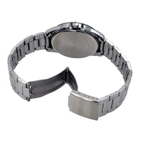 Reloj analógico Casio MTP-V005D-2B4 para hombre en acero inoxidable azul con movimiento de cuarzo y fácil lectura