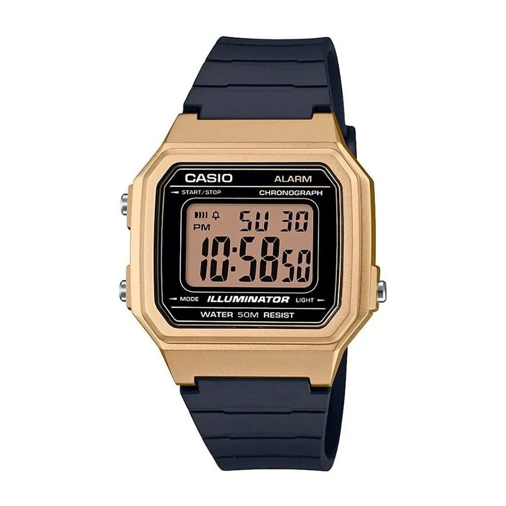 Reloj digital Casio para hombre, resistente al agua con cronómetro, LED y alarma diaria, batería de 7 años