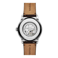 Reloj automático Fossil Townsman para hombre con diseño esqueleto en acero inoxidable y cuero elegante