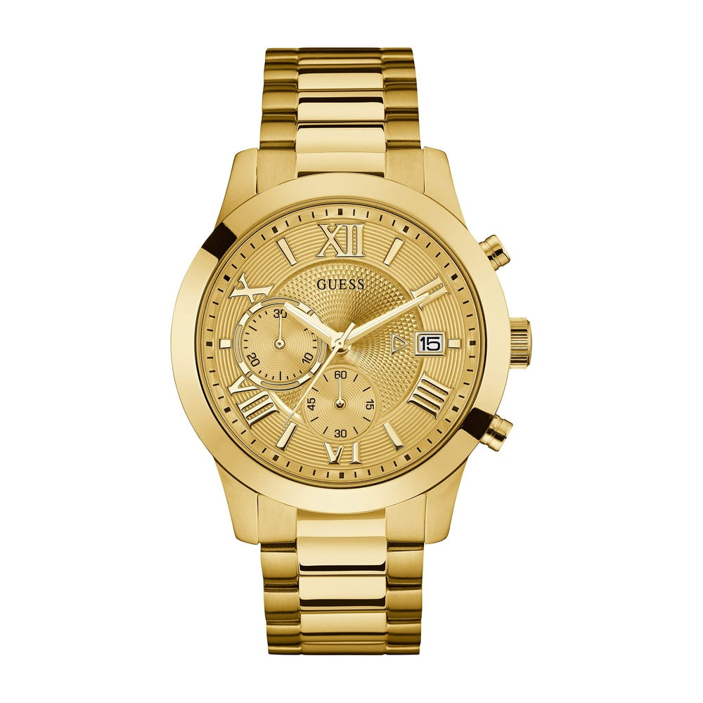 Reloj GUESS para Hombre Cronógrafo de Acero Inoxidable Gunmetal Resistente al Agua con Correa de Acero