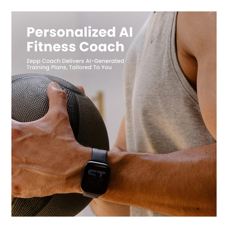Amazfit Active Reloj Inteligente de 1.65 cm, IA de fitness, entrenador de sueño, GPS, Alexa, Bluetooth, batería de 14 días, Android/iPhone