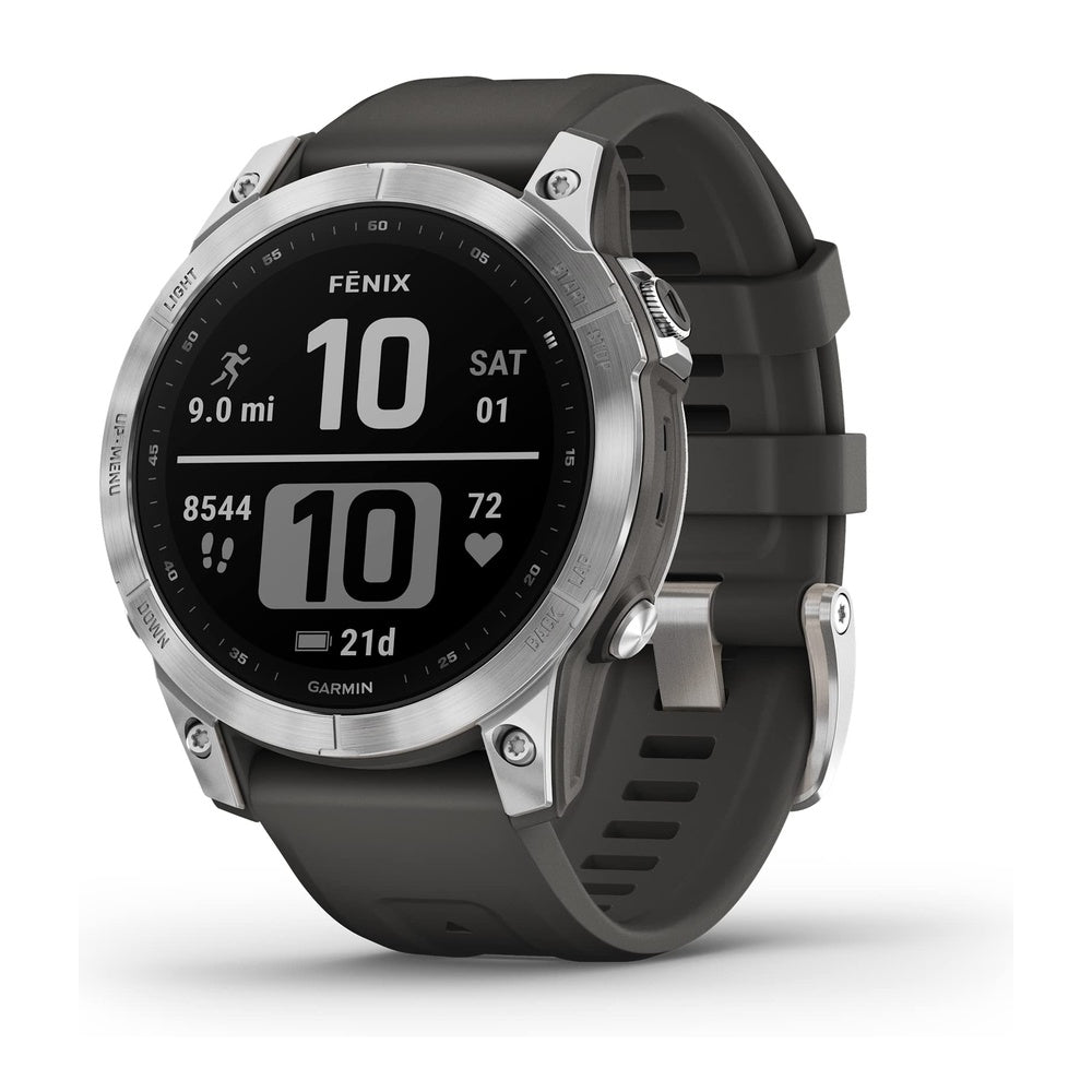 Garmin Fenix 7, Reloj Inteligente de Aventura Resistente con GPS, Pantalla Táctil, Funciones de Salud y Bienestar