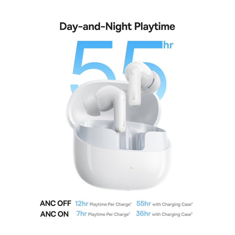 Baseus Bass BP1 Pro Auriculares Inalámbricos - Moon White