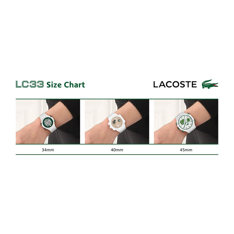 Lacoste LC33 Reloj analógico-digital para hombre con correa de silicona, resistente al agua, contemporáneo y deportivo