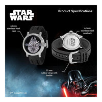 Reloj de cuarzo analógico Star Wars para adultos, diseño vintage con carcasa de acero inoxidable y resistencia al agua