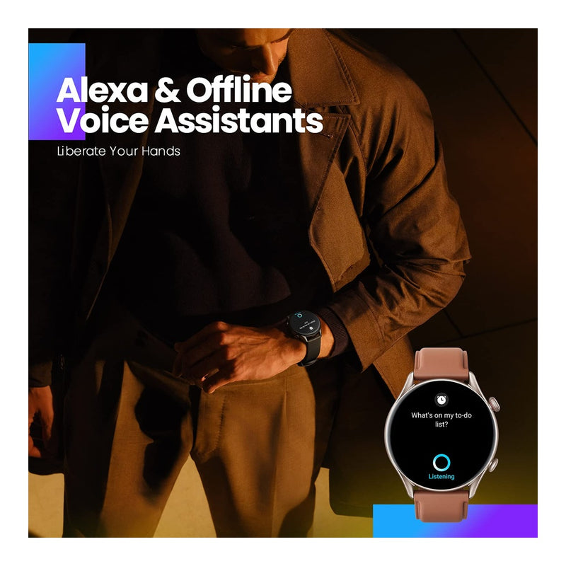 Amazfit GTS 3 - Reloj Inteligente Para iPhone Android, Alexa Integrado, GPS 150 Modos Deportivos, Pantalla AMOLED 1.75 Pulgadas Negro