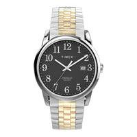 Reloj Easy Reader para hombre de Timex, diseño elegante con resistencia al agua y banda de acero inoxidable