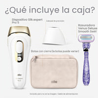 Braun Silk·Expert Pro 5 PL5137 - Depiladora Láser IPL para Cuerpo y Cara (incluye rasuradora Venus)