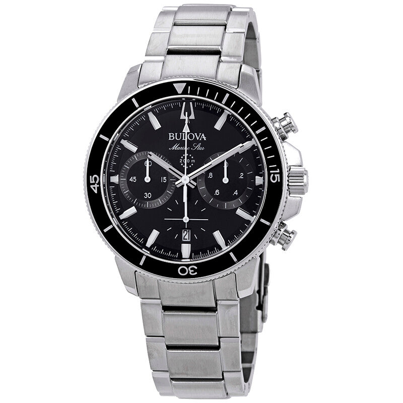 Bulova Series C Black Dial Marine Star Men New 96B272 Chronograph Watch (45MM)