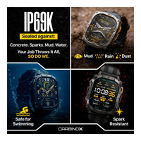 Smartwatch CARBINOX Edge con AMOLED, Bluetooth, resistente al agua, GPS y llamadas para Android e iOS