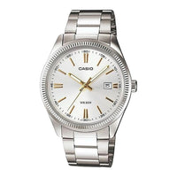Reloj Casio para hombre MTP-1302D-7A2VDF, analógico con caja y correa de acero inoxidable, resistente al agua
