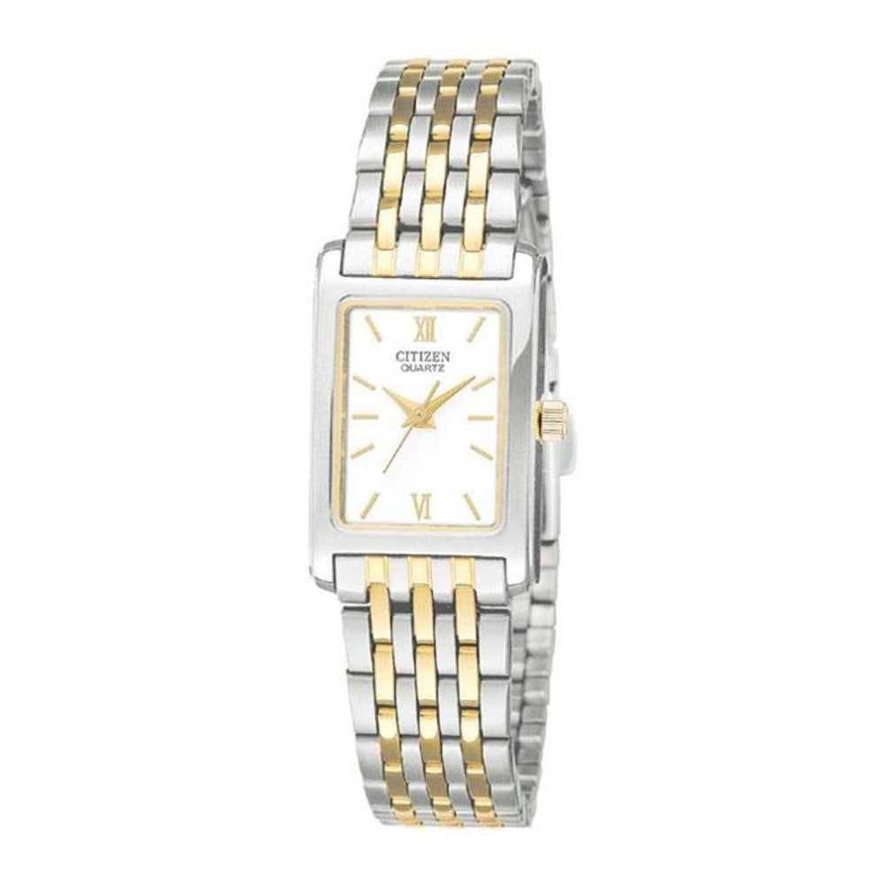 Reloj de cuarzo para mujer Citizen de acero inoxidable, diseño clásico elegante y resistente al agua, sin calendario