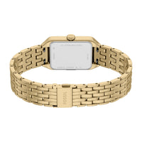 Fossil Raquel Reloj para mujer de cuarzo y acero inoxidable en color dorado con 3 manecillas y calendario