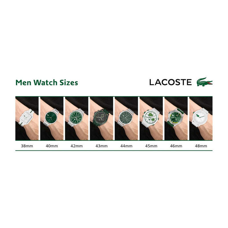 Lacoste TR90 12.12 - Reloj de cuarzo para hombre con correa de goma verde, diseño deportivo y fashion