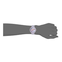 Nine West Reloj de Pulsera Analógico para Mujer, Diseño en Oro Rosa y Banda de Goma Lavanda