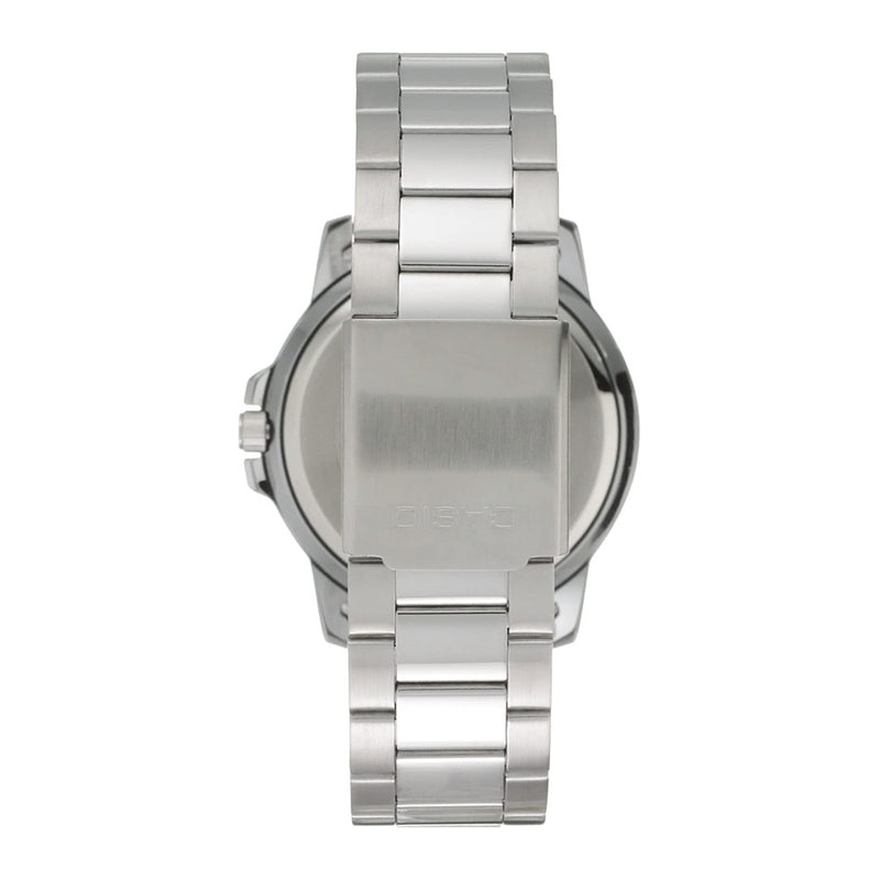 Casio reloj de acero inoxidable estilo buceador para hombre, resistente al agua, con correa de resina y movimiento de cuarzo