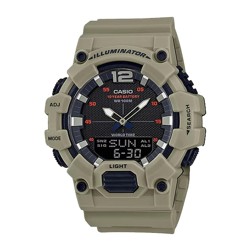 Reloj clásico de cuarzo Casio para hombre con pantalla analógica-digital y resistencia al agua 100 m