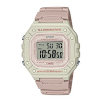 Reloj Casio W218H serie, cronógrafo digital, resistente al agua, LED y alarma, batería de larga duración