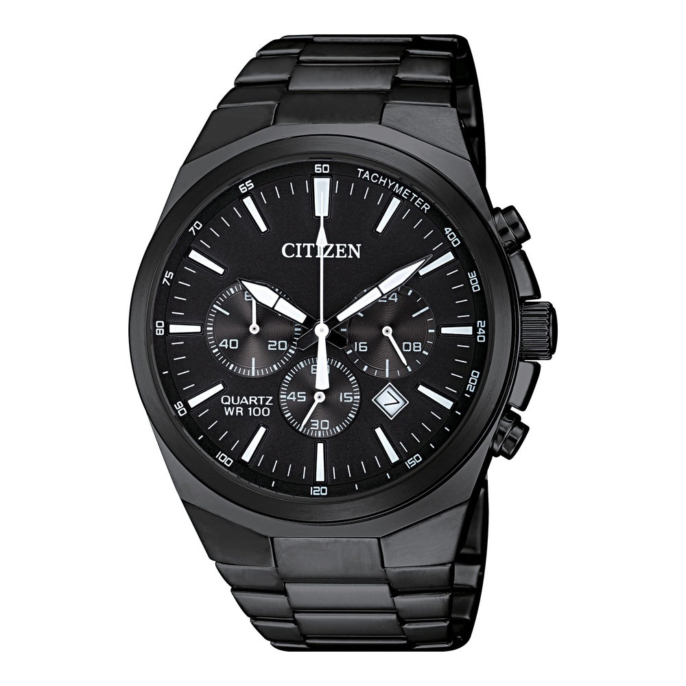 Reloj de cuarzo para hombre Citizen acero inoxidable diseño clásico y resistente al agua con cronógrafo e indicador de fecha