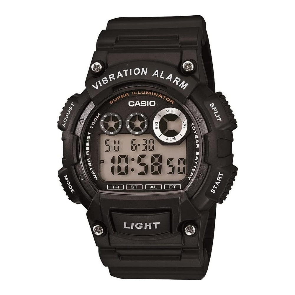 Casio W735H Series - Reloj Digital para Hombre con Cronómetro, Temporizador, Luz LED, Resistencia al Agua y Batería de 10 Años