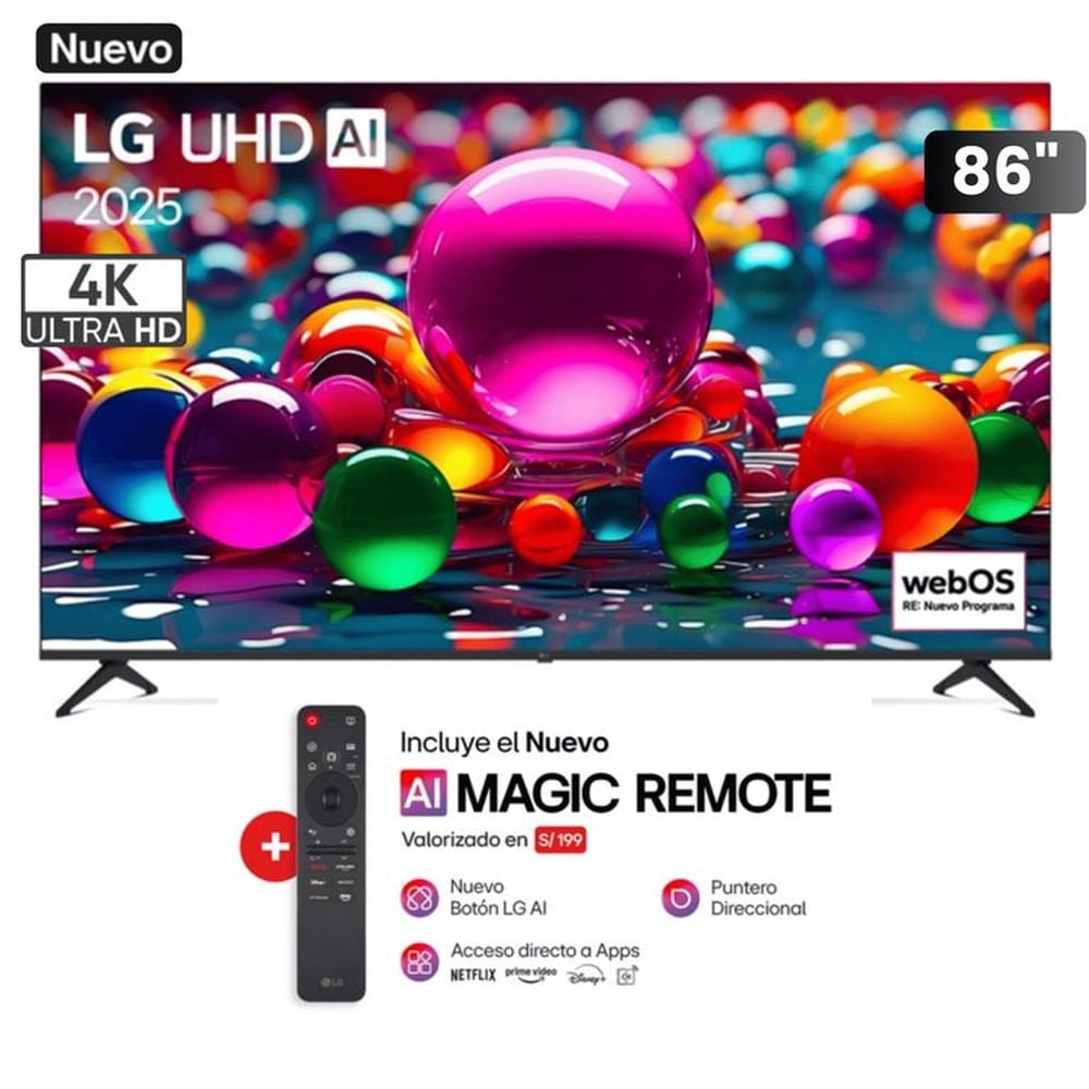 Televisor LG 86" 4K UHD Smart TV webOS 86UA8050PSA