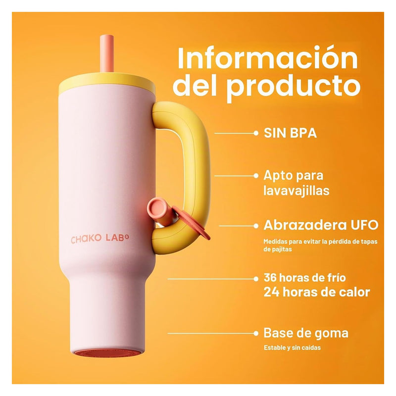 CHAKO LAB BaWangCup Termo 316 - Pink & Yellow