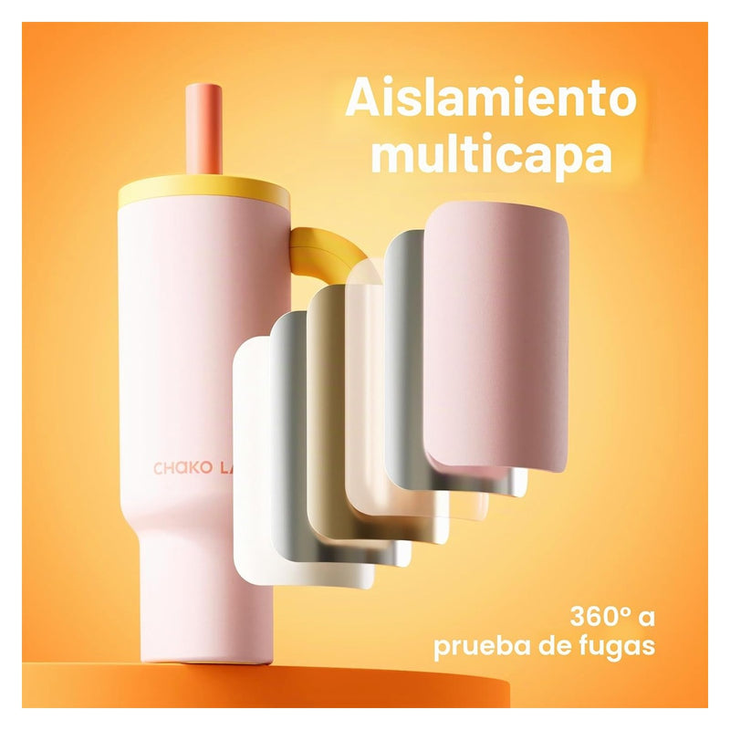 CHAKO LAB BaWangCup Termo 316 - Pink & Yellow